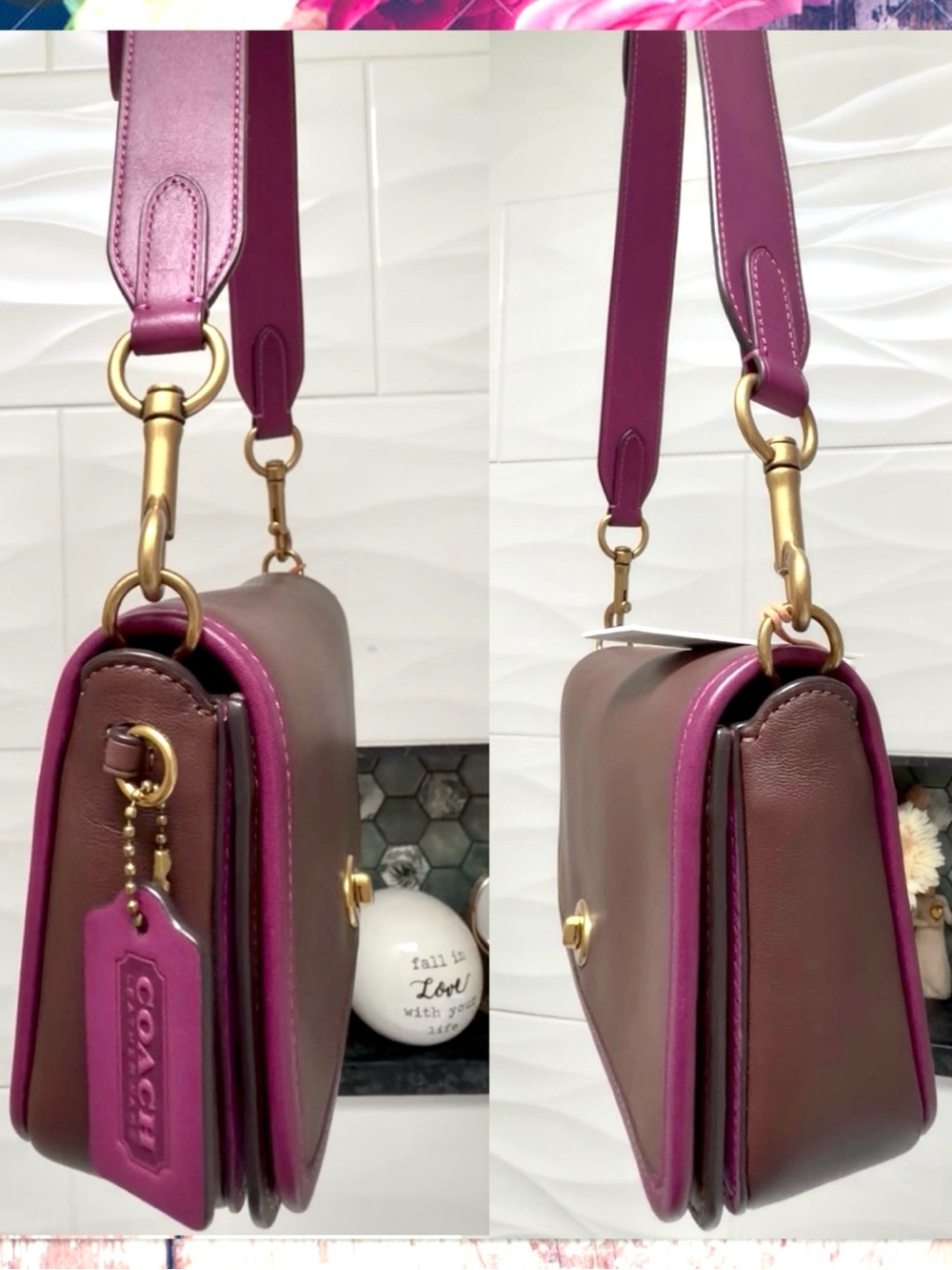 COACH COLORBLOCK DINKY DARK TEAK 89171 NWT - Picture 4 of 17